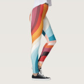 Abstrakte Swirbelkonstruktion: Farbenfrohe Wavy Li Leggings (Rechts)