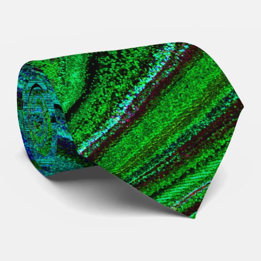 Abstrakte Swirl-Muster Bunte Wirbel Grün 2023 Krawatte (Gerollt)