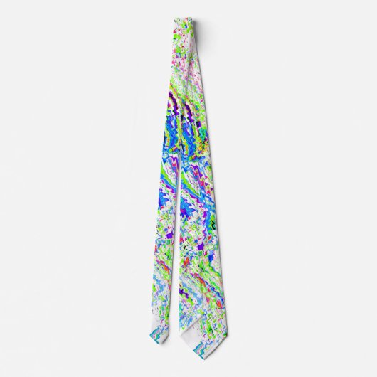 Abstrakte Swirl-Muster farbenfrohe, helle Multicol Krawatte (Rückseite)