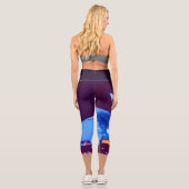 Abstrakte Sydney Opera House Funky Art Capri Leggings (Rückseite)