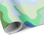 Abstrakte Symmetrie mit grünen Krümmern Geschenkpapier (Rolleneckpunkt)