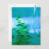 Abstrakte Symphonie in blau und grün Postkarte (Vorne/Hinten)