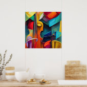 Abstrakte Symphoniegemälde für Geige, druckbar Poster (Küche)