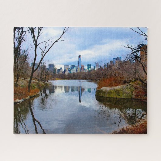 Abstrakte Szene. Central Park New York. Puzzle (Horizontal)
