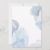 Abstrakte Tabelle Einsitzkarte mit blauem Wasserfa (Rückseite)