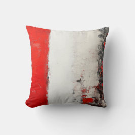 Abstrakte Tablette mit roter, weißer und schwarzer Kissen