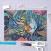 Abstrakte Tabukatze Seidenpapier (Handwerk)