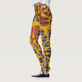 Abstrakte Tan-Blätter, Matisse, Leggings (Links)