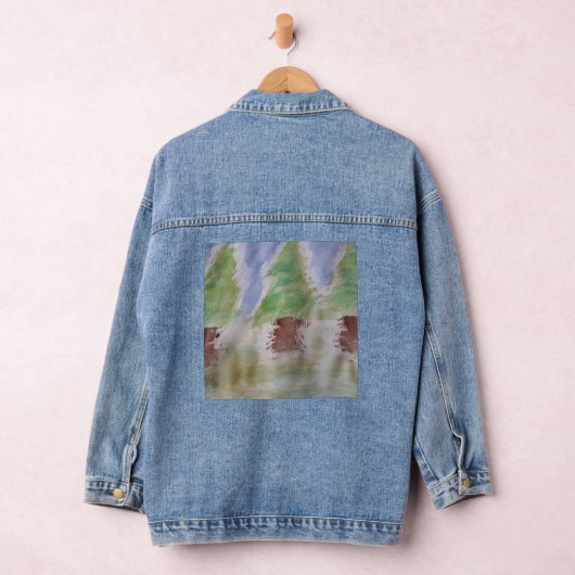 Abstrakte Tannenbaume Jeansjacke (Hangar)
