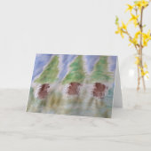 Abstrakte Tannenbaume Karte (Gelbe Blume)