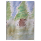 Abstrakte Tannenbaume Klemmbrett (Rückseite)