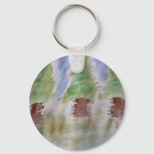 Abstrakte Tannenbaume Schlüsselanhänger