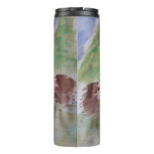 Abstrakte Tannenbaume Thermosbecher (Rückseite)
