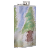 Abstrakte Tannenbaume Vinyl-Wrapped Flask Flachmann (Rechts)