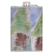 Abstrakte Tannenbaume Vinyl-Wrapped Flask Flachmann (Rückseite)
