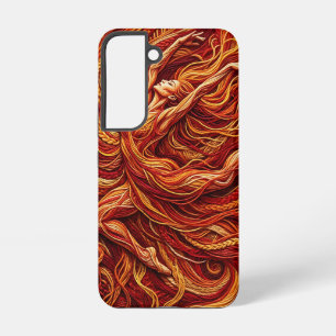 Abstrakte Tänzer Feuerrote Faden Samsung Hüllen Galaxy Hülle