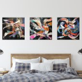 Abstrakte Tänzer in Bewegung Bilderwand Sets (Schlafzimmer)
