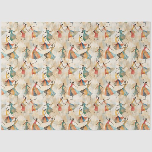 Abstrakte Tänzer Seidenpapier (Vorderseite)