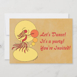 Abstrakte Tänzereinladung Einladung