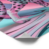 Abstrakte Tapete in Pastellfarbe Poster (Ecke)