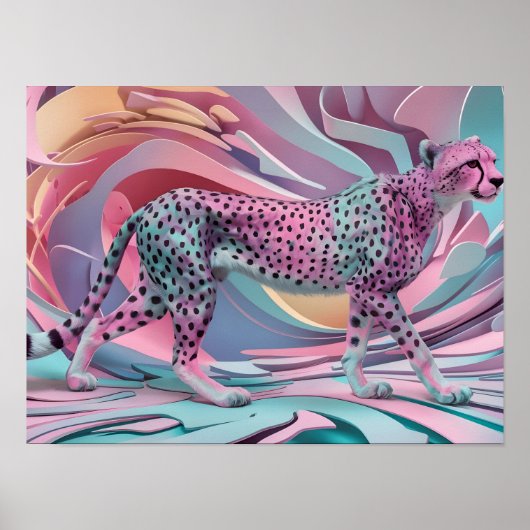 Abstrakte Tapete in Pastellfarbe Poster (Vorne)