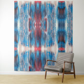 Abstrakte Tapisserie in Rot und Blau Wandteppich (Beispiel)