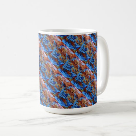 Abstrakte Tasse "Autumn Streams" (VorderseiteRechts)