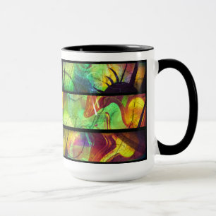 Abstrakte Tasse der gestrichenen Bereiche