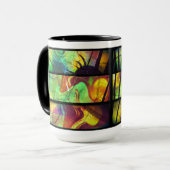 Abstrakte Tasse der gestrichenen Bereiche (Vorderseite Links)