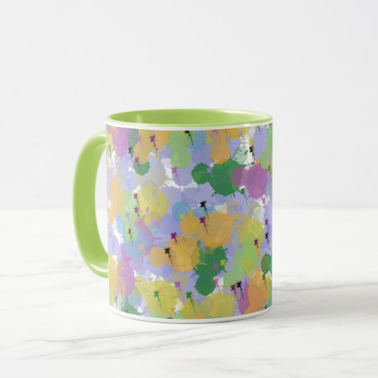 Abstrakte Tasse in der Farbpalette - Lebhafter kün (Vorderseite Links)