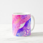 Abstrakte Tasse in Rosa und Blau - Weiche Pastellf (VorderseiteRechts)