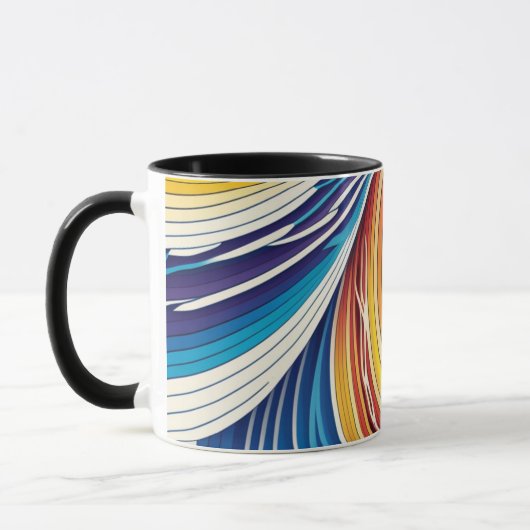 Abstrakte Tasse mit Wavy Lines (Links)