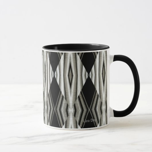 Abstrakte Tasse Schwarz/Weiß 1 (Rechts)