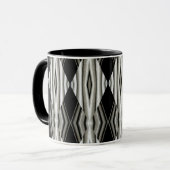 Abstrakte Tasse Schwarz/Weiß 1 (Vorderseite Links)