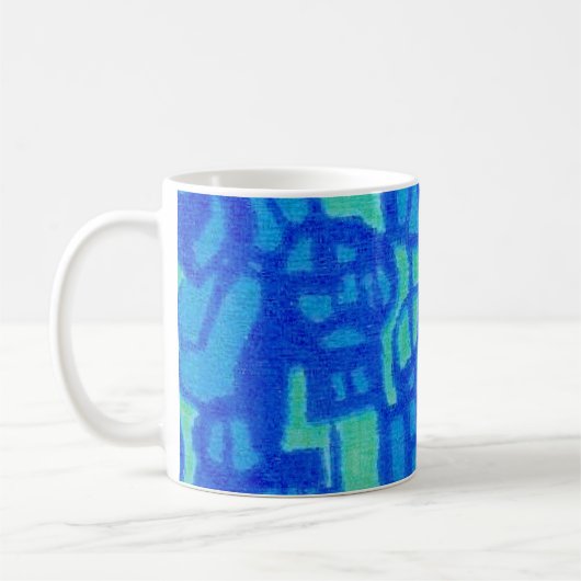 Abstrakte Tasse von Electric Blue und Aqua (Links)