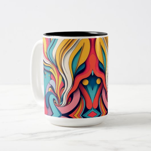 Abstrakte Tasse zum Kaffee (Vorderseite Links)