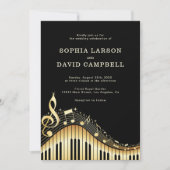 Abstrakte Tastaturhochzeit Einladung (Vorderseite)