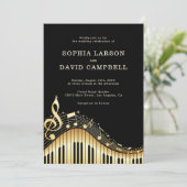 Abstrakte Tastaturhochzeit Einladung (Stehend Vorderseite)