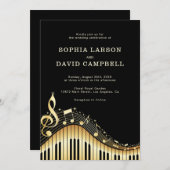 Abstrakte Tastaturhochzeit Einladung (Vorne/Hinten)