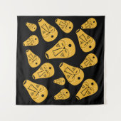 Abstrakte Tätowiermaske der Aborigine Wandteppich (Vorderseite (Horizontal))