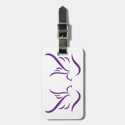 Abstrakte Tauben Gepäckanhänger (Vorderseite vertikal)