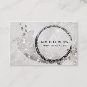 *~* Abstrakte Taupe Glitzer Business Card Visitenkarte