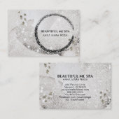 *~* Abstrakte Taupe Glitzer Business Card Visitenkarte (Vorne/Hinten)