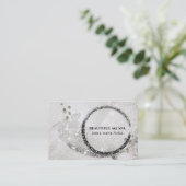 *~* Abstrakte Taupe Glitzer Business Card Visitenkarte (Stehend Vorderseite)