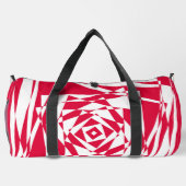 Abstrakte Täuschung "Weiß und Rot" - Tasche "Fett" (Rückseite)