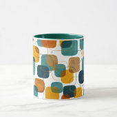 Abstrakte Teal- und Ocker-Formen im Stil der Mitte Tasse (Zentrum)
