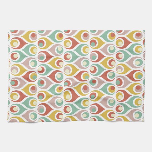 Abstrakte Teardrop-Formen im Mittelalter Geschirrtuch (Horizontal)