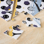 Abstrakte Tennis Art Rackets Balls & Players Coach Puzzle (Seite)