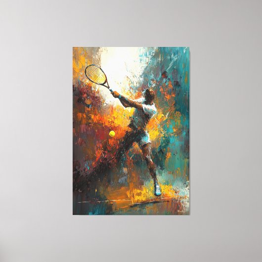 Abstrakte Tennisspielkunst Leinwanddruck (Vorderseite)