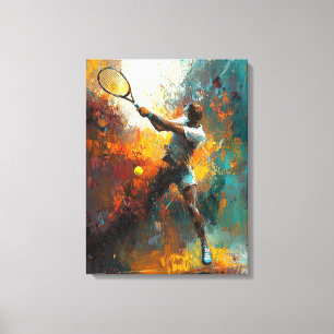 Abstrakte Tennisspielkunst Leinwanddruck